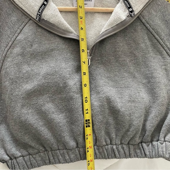 JUICY COUTURE | Heather grey half zip cropped sweater - Picture 13 of 14